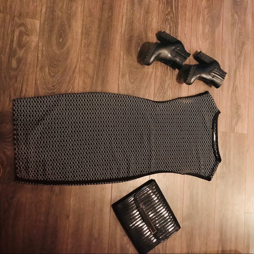 Female black/white sheath dress:S w/ high neckline - Picture 4 of 4